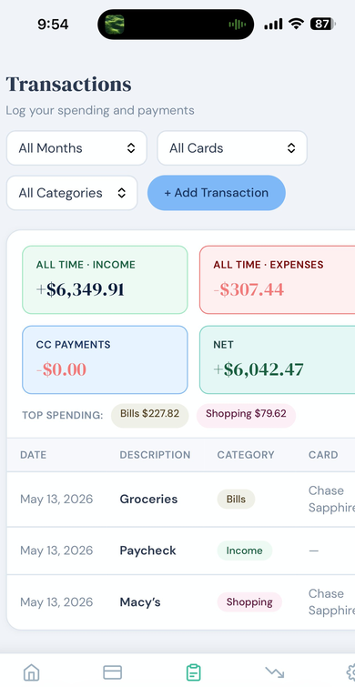 Eliminate app transactions